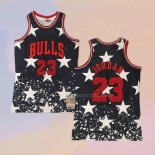 Maglia Chicago Bulls Michael Jordan NO 23 Independence Day Mitchell & Ness Nero