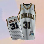 Maglia Indiana Pacers Reggie Miller NO 31 Throwback Bianco