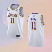 Maglia Los Angeles Lakers Malik Monk NO 11 Association 2021-22 Bianco