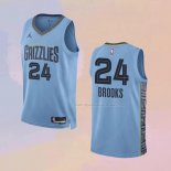 Maglia Memphis Grizzlies Dillon Brooks NO 24 Statement 2022-23 Blu