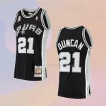 Maglia San Antonio Spurs Tim Duncan NO 21 Mitchell & Ness 2001-02 Nero