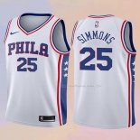 Maglia Bambino Philadelphia 76ers Ben Simmons NO 25 Association 2017-18 Bianco