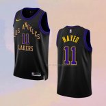 Maglia Los Angeles Lakers Jaxson Hayes NO 11 Citta 2023-24 Nero