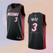 Maglia Miami Heat Dwyane Wade NO 3 Icon Nero