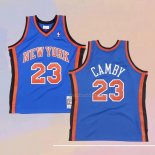 Maglia New York Knicks Marcus Camby NO 23 Hardwood Classics Throwback Blu
