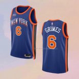 Maglia New York Knicks Quentin Grimes NO 6 Citta 2023-24 Blu