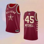 Maglia All Star 2024 Cleveland Cavaliers Donovan Mitchell NO 45 Rosso