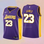 Maglia Bambino Los Angeles Lakers LeBron James NO 23 Statement 2018 Viola