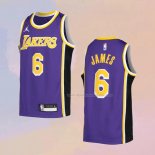 Maglia Bambino Los Angeles Lakers LeBron James NO 6 Statement Viola
