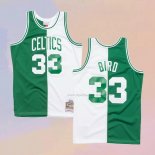 Maglia Boston Celtics Larry Bird NO 33 Mitchell & Ness 1985-86 Split Bianco Verde