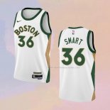 Maglia Boston Celtics Marcus Smart NO 36 Citta 2023-24 Bianco