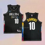 Maglia Brooklyn Nets Ben Simmons NO 10 Citta 2020-21 Nero