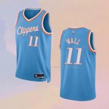 Maglia Los Angeles Clippers John Wall NO 11 Citta 2021-22 Blu