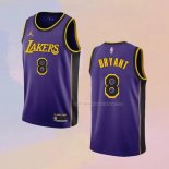 Maglia Los Angeles Lakers Kobe Bryant NO 8 Statement 2022-23 Viola