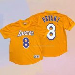 Maglia Manga Corta Los Angeles Lakers Kobe Bryant NO 8 Giallo