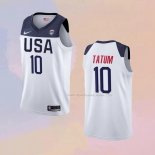 Maglia USA Jayson Tatum 2019 FIBA Basketball World Cup Bianco