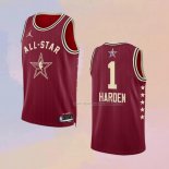 Maglia All Star 2024 Los Angeles Clippers James Harden NO 1 Rosso