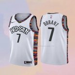 Maglia Bambino Brooklyn Nets Kevin Durant NO 7 Citta 2019-20 Bianco