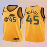 Maglia Bambino Utah Jazz Donovan Mitchell NO 45 Statement 2017-18 Giallo
