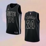 Maglia Brooklyn Nets Cam Thomas NO 24 Statement 2022-23 Nero