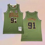 Maglia Chicago Bulls Dennis Rodman NO 91 Mitchell & Ness 1997-98 Verde
