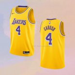 Maglia Los Angeles Lakers Alex Caruso NO 4 Icon 2020-21 Giallo