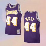 Maglia Los Angeles Lakers Jerry West NO 44 Mitchell & Ness 1971-72 Viola