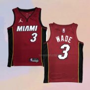 Maglia Miami Heat Dwyane Wade NO 3 Statement 2020-21 Rosso
