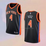 Maglia New York Knicks Derrick Rose NO 4 Citta 2022-23 Nero