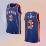 Maglia New York Knicks Josh Hart NO 3 Citta 2023-24 Blu