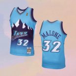 Maglia Utah Jazz Karl Malone NO 32 Mitchell & Ness 1996-97 Blu