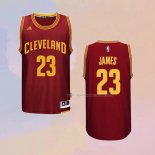 Maglia Cleveland Cavaliers LeBron James NO 23 Throwback Rosso