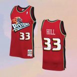 Maglia Detroit Pistons Grant Hill NO 33 Mitchell & Ness 1999-00 Rosso