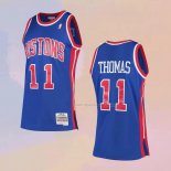 Maglia Detroit Pistons Isaiah Thomas NO 11 Mitchell & Ness 1988-89 Blu