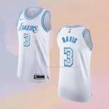 Maglia Los Angeles Lakers Anthony Davis NO 3 Citta Autentico 2020-21 Bianco