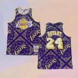 Maglia Los Angeles Lakers Kobe Bryant NO 24 Mitchell & Ness 2007-08 Viola2