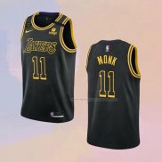 Maglia Los Angeles Lakers Malik Monk NO 11 Mamba 2021-22 Nero