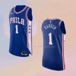 Maglia Philadelphia 76ers James Harden NO 1 Icon 2021-2022 Autentico Blu
