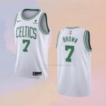 Maglia Boston Celtics Jaylen Brown NO 7 Association 2021-22 Bianco