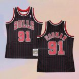 Maglia Chicago Bulls Dennis Rodman NO 91 Mitchell & Ness 1995-96 Nero
