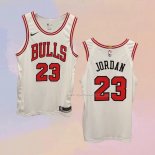 Maglia Chicago Bulls Michael Jordan NO 23 Association Autentico Bianco