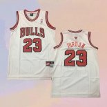 Maglia Chicago Bulls Michael Jordan NO 23 Throwback Bianco