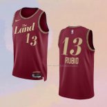 Maglia Cleveland Cavaliers Ricky Rubio NO 13 Citta 2023-24 Rosso
