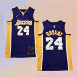 Maglia Los Angeles Lakers Kobe Bryant NO 24 Retirement Viola