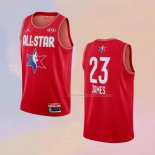Maglia All Star 2020 Los Angeles Lakers LeBron James NO 23 Rosso