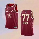 Maglia All Star 2024 Dallas Mavericks Luka Doncic NO 77 Rosso