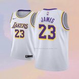 Maglia Bambino Los Angeles Lakers LeBron James NO 23 Association 2017-18 Bianco