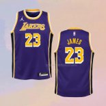 Maglia Bambino Los Angeles Lakers LeBron James NO 23 Statement Viola