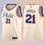 Maglia Bambino Philadelphia 76ers Joel Embiid NO 21 Citta Crema