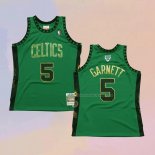 Maglia Boston Celtics Kevin Garnett NO 5 Hardwood Classics Throwback Hall of Fame Verde
